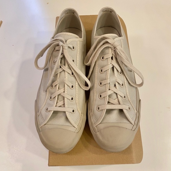 Studio Nicholson Unisex Dove Canvas Sneakers - Picture 3 of 8